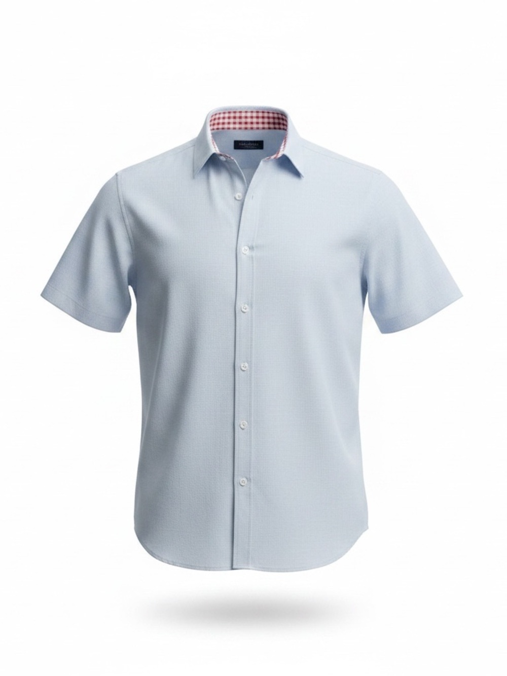 COOFANDY Men’s Short Sleeve Button Down Shirt XL Light Blue Casual Dress Shirt